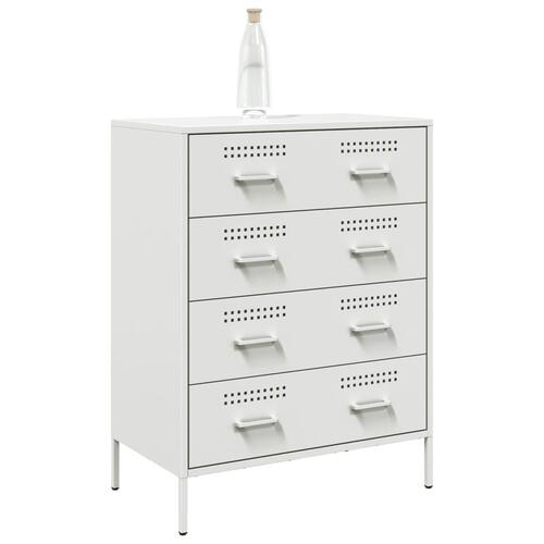 Skab 68x39x89 cm stål hvid