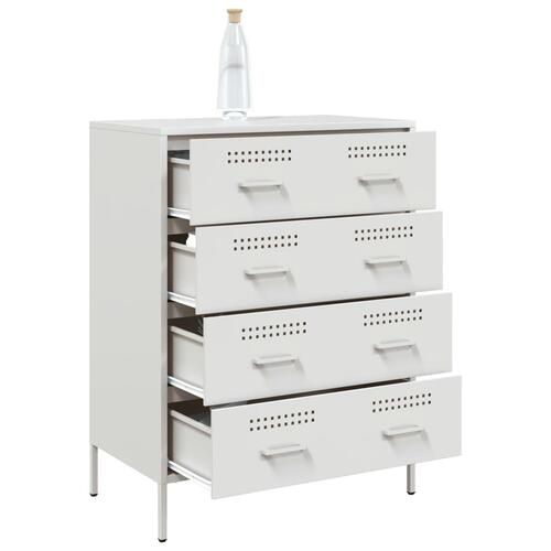 Skab 68x39x89 cm stål hvid