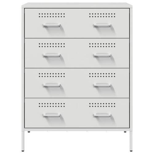 Skab 68x39x89 cm stål hvid