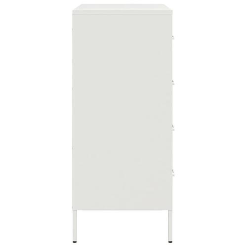 Skab 68x39x89 cm stål hvid