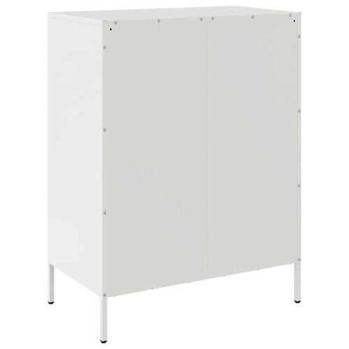 Skab 68x39x89 cm stål hvid
