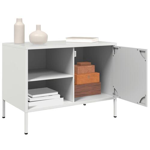 Tv-bord 68x39x50,5 cm stål hvid