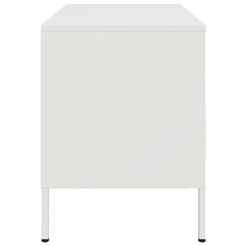 Tv-bord 68x39x50,5 cm stål hvid