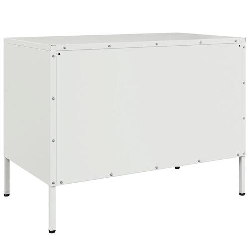 Tv-bord 68x39x50,5 cm stål hvid