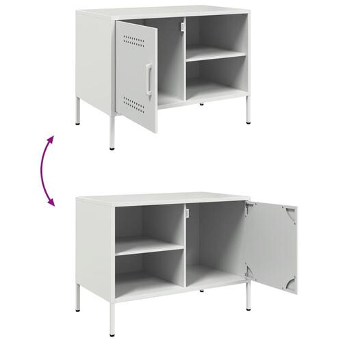 Tv-bord 68x39x50,5 cm stål hvid