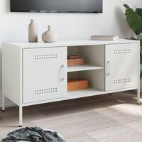 Tv-bord 100,5x39x50,5 cm stål sort