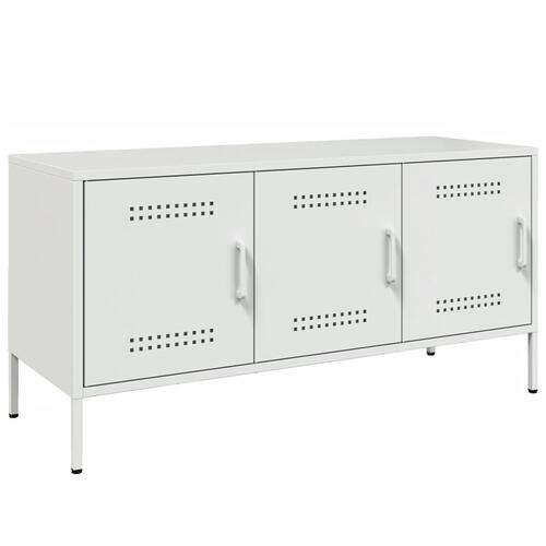 Tv-bord 100,5x39x50,5 cm stål sort