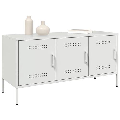Tv-bord 100,5x39x50,5 cm stål sort