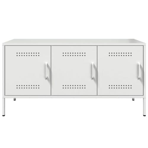 Tv-bord 100,5x39x50,5 cm stål sort