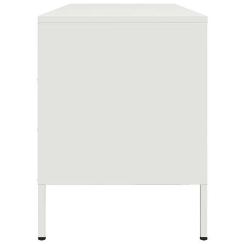 Tv-bord 100,5x39x50,5 cm stål sort