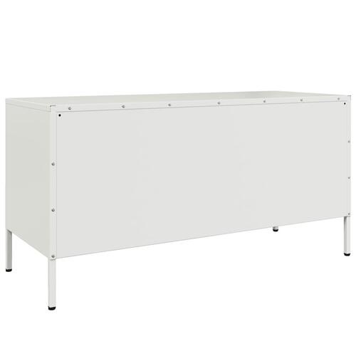 Tv-bord 100,5x39x50,5 cm stål sort
