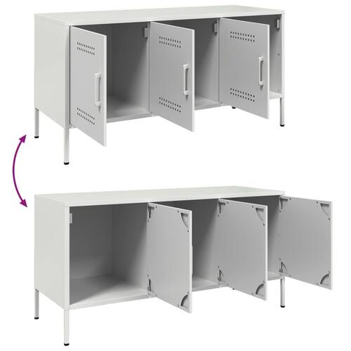 Tv-bord 100,5x39x50,5 cm stål sort