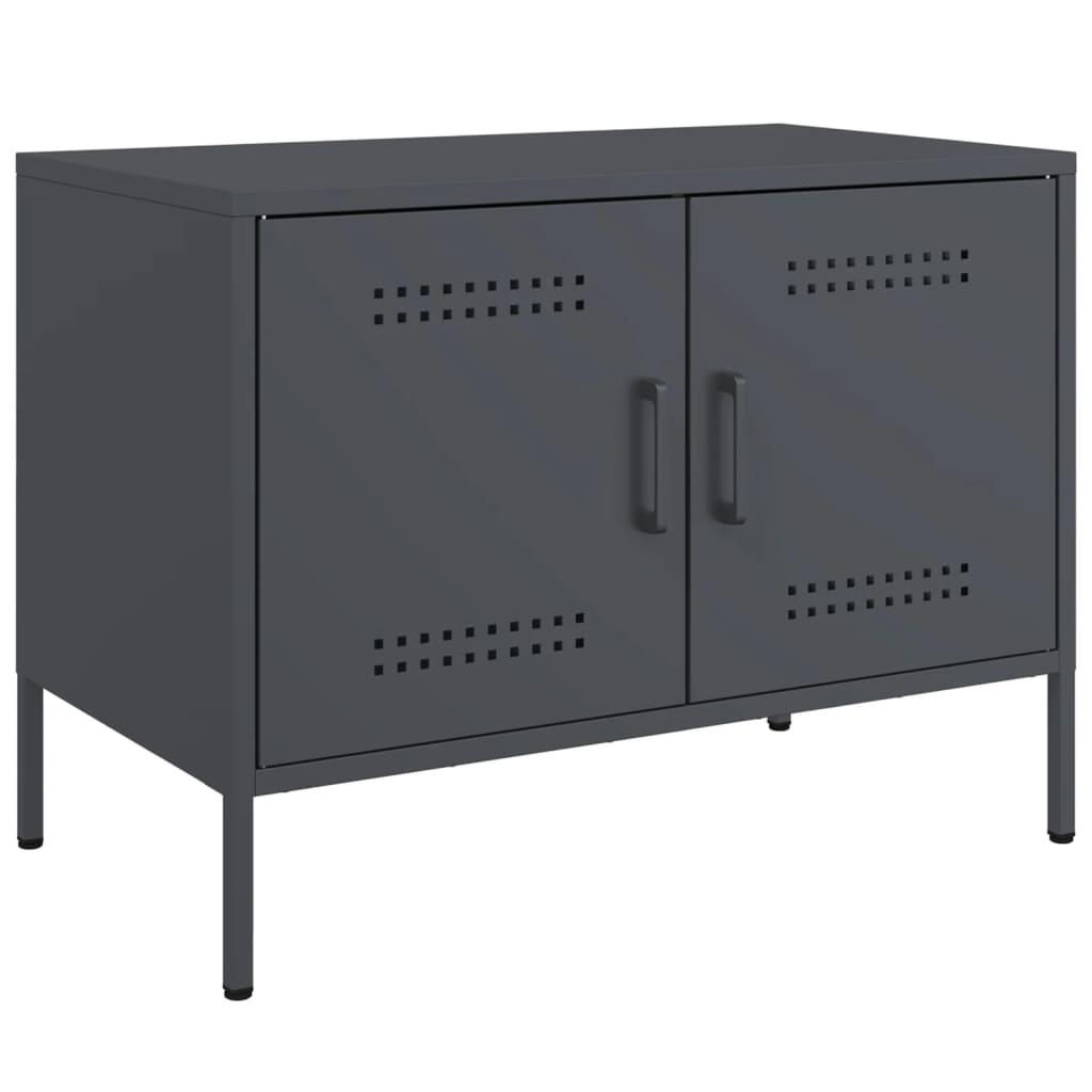 Tv-borde 2 stk. 68x39x50,5 cm stål antracitgrå