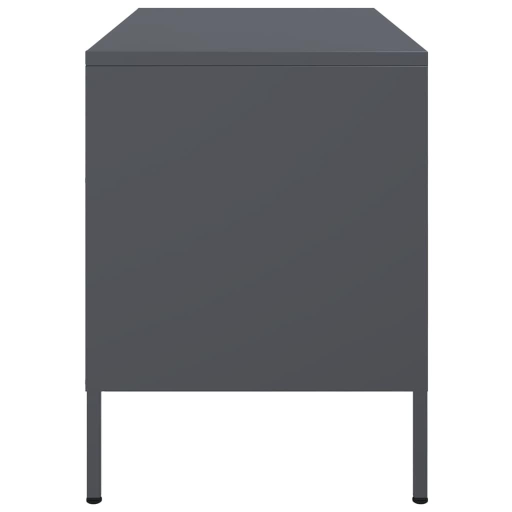 Tv-borde 2 stk. 68x39x50,5 cm stål antracitgrå