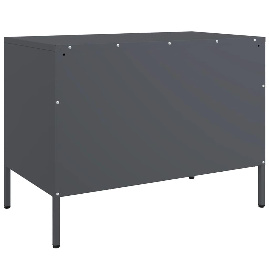 Tv-borde 2 stk. 68x39x50,5 cm stål antracitgrå