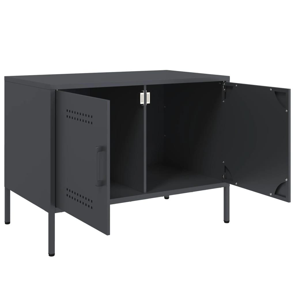 Tv-borde 2 stk. 68x39x50,5 cm stål antracitgrå