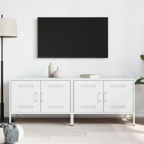 Tv-borde 2 stk. 68x39x50,5 cm stål hvid