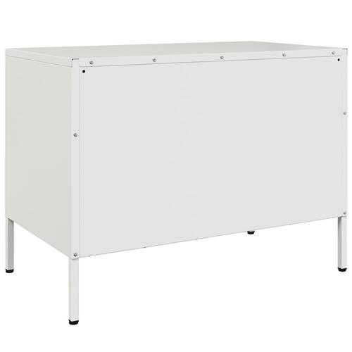 Tv-borde 2 stk. 68x39x50,5 cm stål hvid