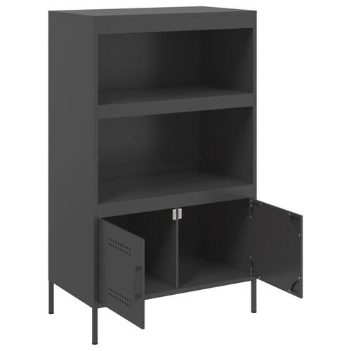 Højskab 68x39x113 cm stål sort