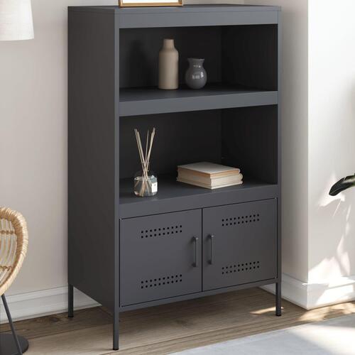 Højskab 68x39x113 cm stål antracitgrå