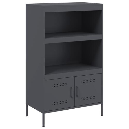 Højskab 68x39x113 cm stål antracitgrå
