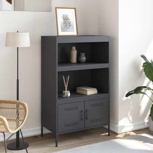 Højskab 68x39x113 cm stål antracitgrå