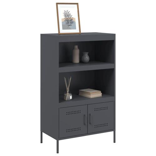Højskab 68x39x113 cm stål antracitgrå