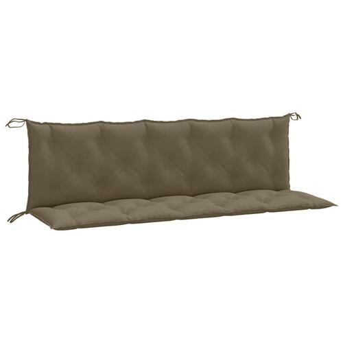 Hynder til havebænk 2 stk. 180x50x7 cm stof meleret gråbrun
