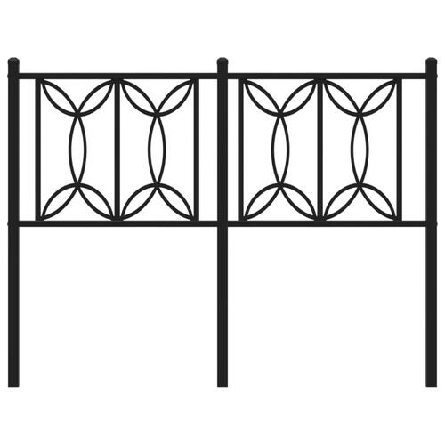 Sengegavl 120 cm metal sort