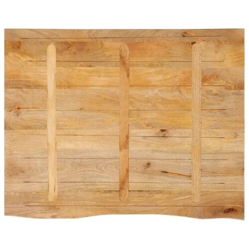 Bordplade 100x80x2,5 cm naturlig kant massivt mangotræ