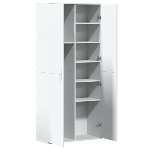Højskab 80x35x180 cm konstrueret træ hvid
