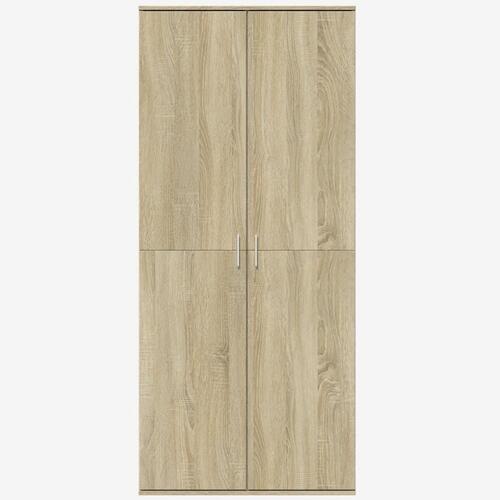 Højskab 80x35x180 cm konstrueret træ sonoma-eg