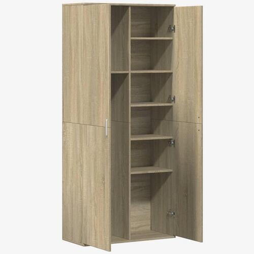 Højskab 80x35x180 cm konstrueret træ sonoma-eg