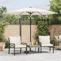 Haveparasol med stålstang 268x268x226 cm hvid