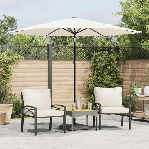Haveparasol med stålstang 268x268x226 cm hvid