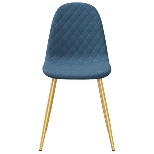 Spisebordsstole 6 stk. velour blå