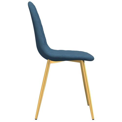 Spisebordsstole 6 stk. velour blå