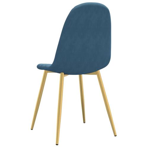 Spisebordsstole 6 stk. velour blå