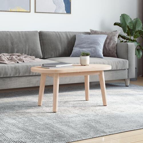Bordplade 80x40x2,5 cm oval massivt fyrretræ