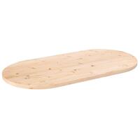 Bordplade 110x50x2,5 cm oval massivt fyrretræ