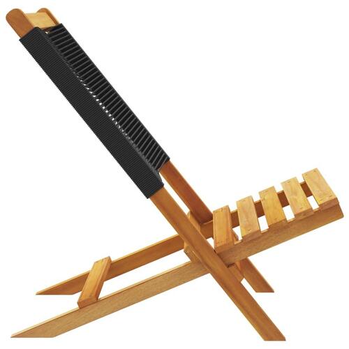 Foldbare havestole 6 stk. massivt akacietræ sort