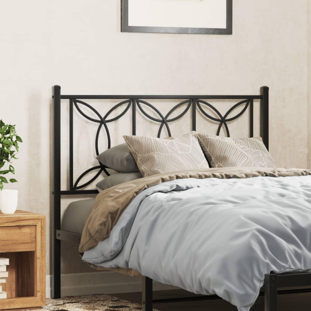 Sengegavl 107 cm metal sort