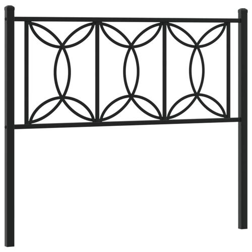 Sengegavl 107 cm metal sort