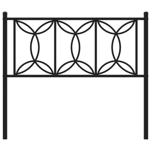 Sengegavl 107 cm metal sort