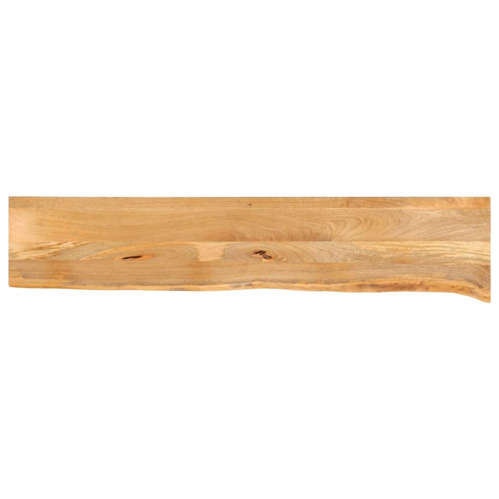 Bordplade 180x30x2,5 cm naturlig kant massivt mangotræ