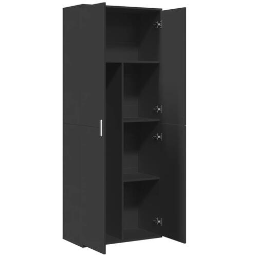 Højskab 70x35x180 cm konstrueret træ sort