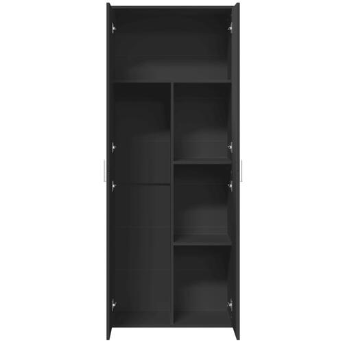 Højskab 70x35x180 cm konstrueret træ sort