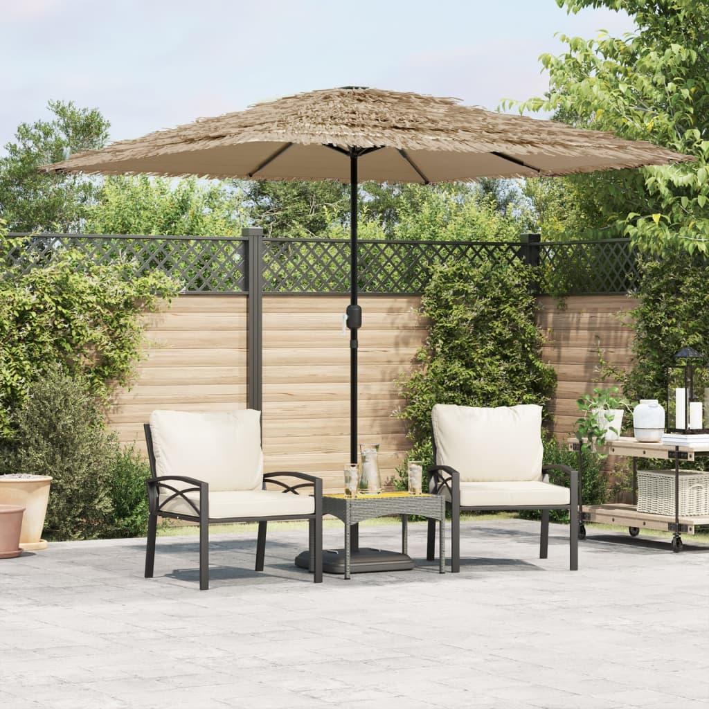 Haveparasol med stålstang 248x248x248 cm brun