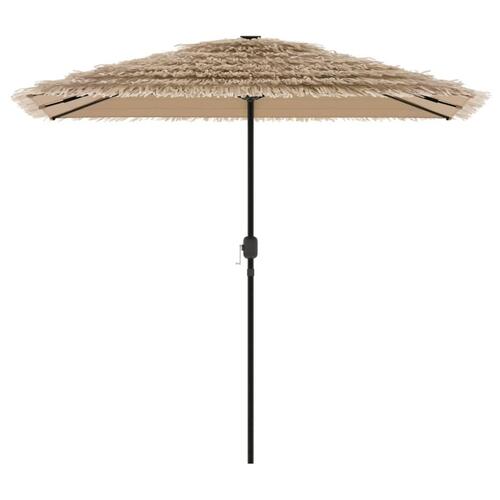 Haveparasol med stålstang 248x248x248 cm brun
