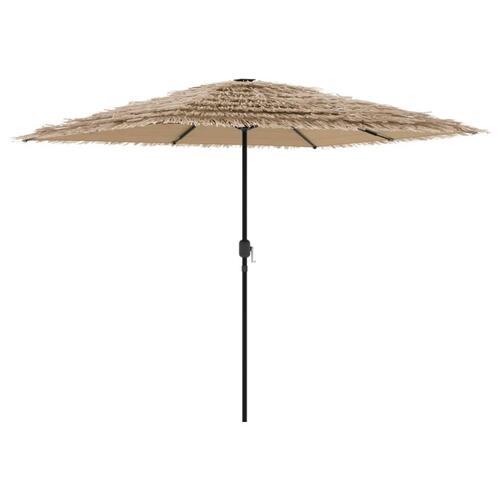 Haveparasol med stålstang 248x248x248 cm brun